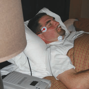 UAB Medical West Sleep Disorders Center patient undergoing sleep study
