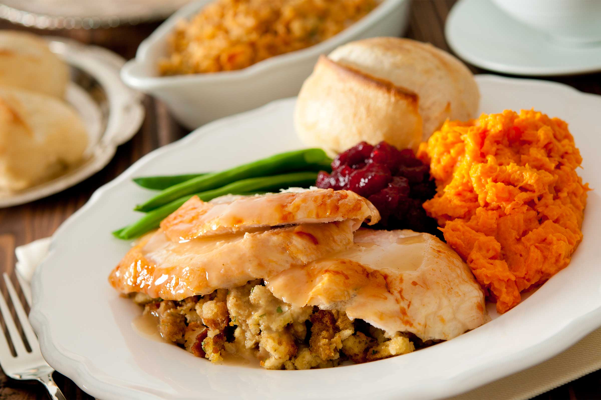 thanksgiving turkey dinner plate