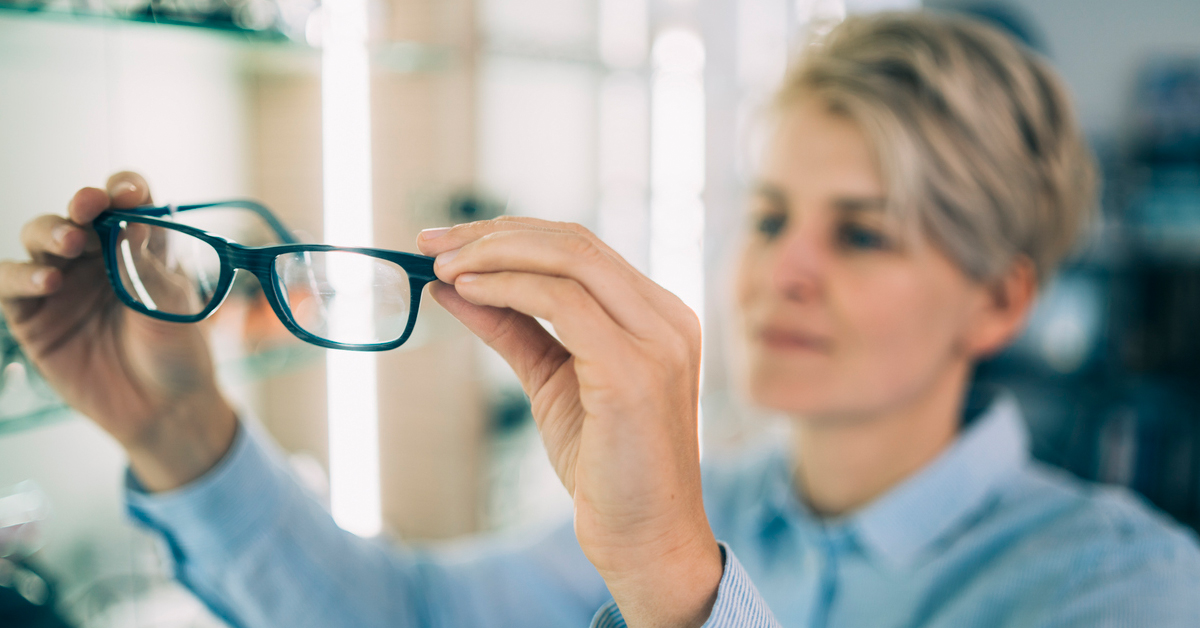 a person wearing glasses