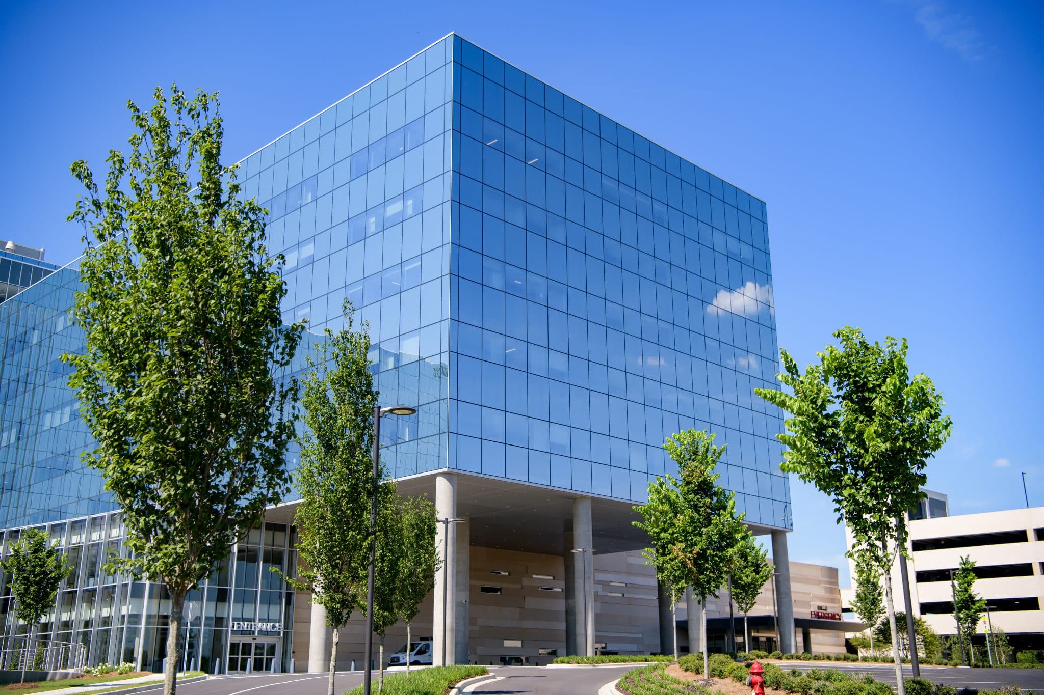 Our 412,000-square-foot, 9-story hospital with 200 beds and a 127,000-square-foot, 7-story medical office building opened in August 2024.