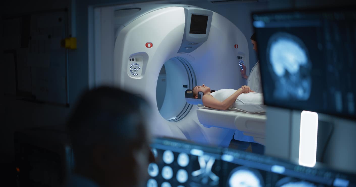 A female patient receiving an MRI at UAB Medical West Hospital.